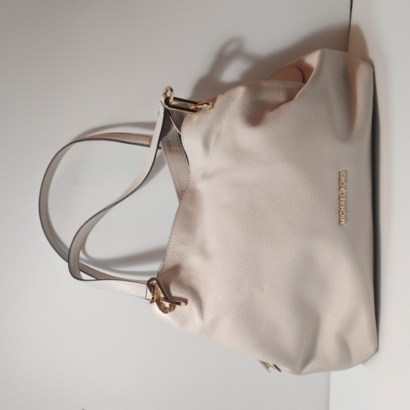 Michael Kors Handbags - Michael Kors Raven Large Leather Shoulder Bag Creme NWOT